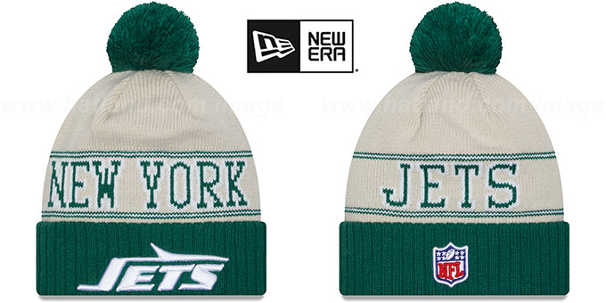 Jets 2023 'HISTORIC SIDELINE' Knit Beanie Hat by New Era