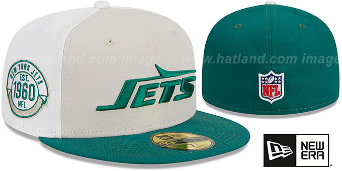 Jets 'HISTORIC SIDELINE PINWHEEL' Fitted Hat by New Era