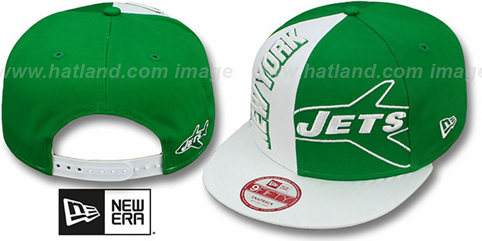 Jets 'NE-NC THROWBACK DOUBLE COVERAGE SNAPBACK' Hat by New Era