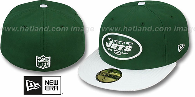 Jets 'NFL JERSEY-BASIC' Green-White Fitted Hat by New Era