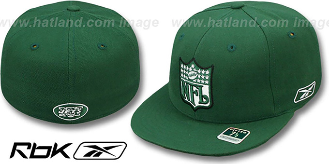 Jets 'NFL-SHIELD' Green Fitted Hat by Reebok