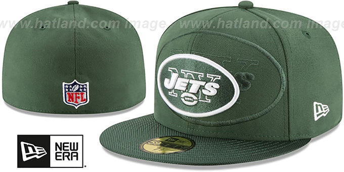 Jets 'STADIUM SHADOW' Green Fitted Hat by New Era