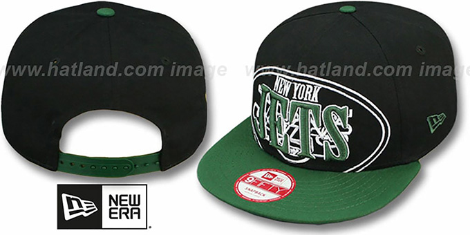 Jets 'THROUGH SNAPBACK' Black-Green Hat by New Era