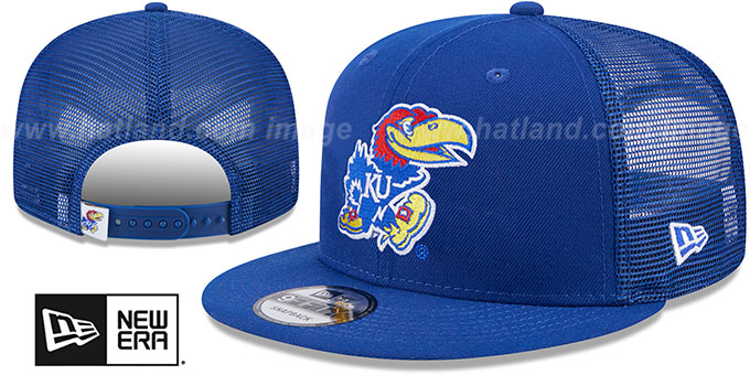 Kansas 'TEAM-BASIC TRUCKER SNAPBACK' Royal Hat by New Era