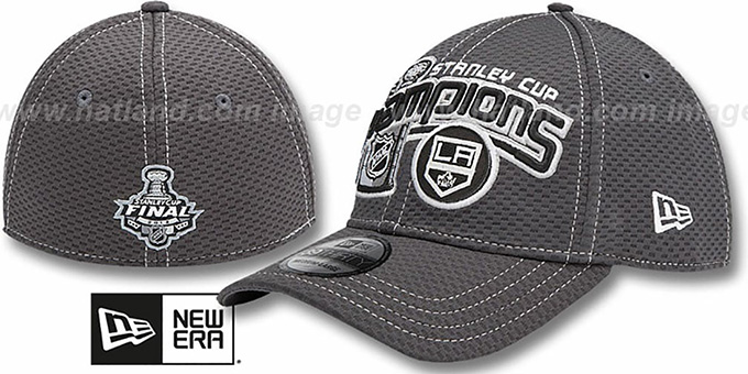 Kings 2012 'STANLEY CUP CHAMPS' Grey Stretch Fit Hat by New Era