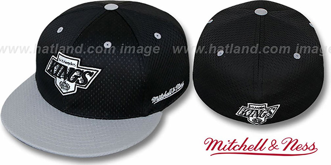 Kings '2T BP-MESH' Black-Grey Fitted Hat by Mitchell and Ness