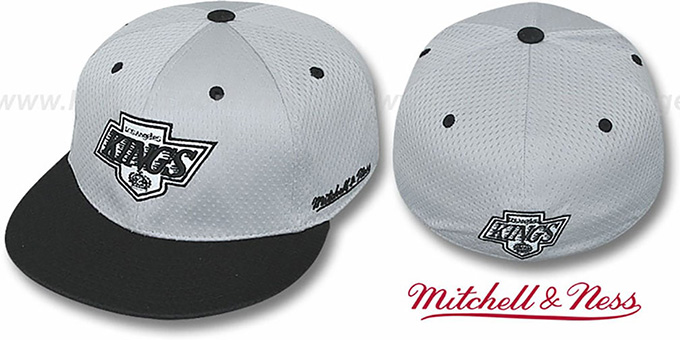 Kings '2T BP-MESH' Grey-Black Fitted Hat by Mitchell and Ness