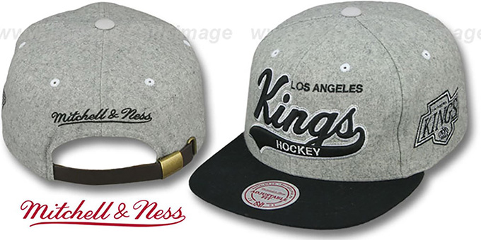 Kings '2T TAILSWEEPER STRAPBACK' Grey-Black Hat by Mitchell and Ness