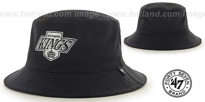 Kings 'BACKBOARD JERSEY BUCKET' Black Hat by Twins 47 Brand