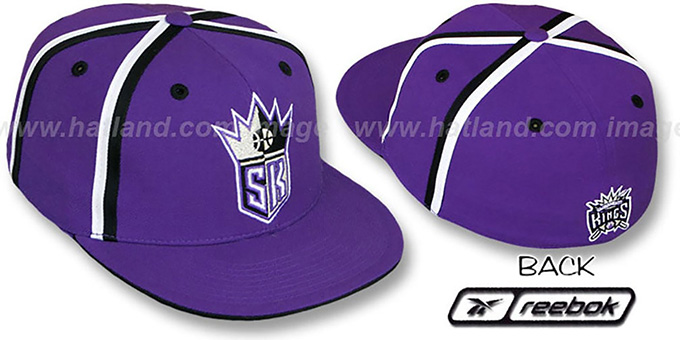 Kings 'DOUBLE DRIBBLE' Fitted Hat by Reebok - purple