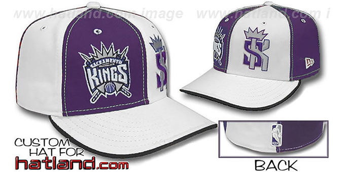 Kings 'DOUBLE WHAMMY' Purple-White Fitted Hat