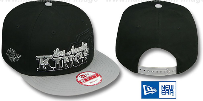 Kings 'SPLIT-BLOCK SNAPBACK' Black-Grey Hat by New Era