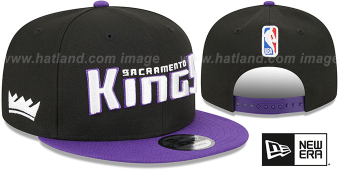 Kings 'STATEMENT SNAPBACK' Black-Purple Hat by New Era