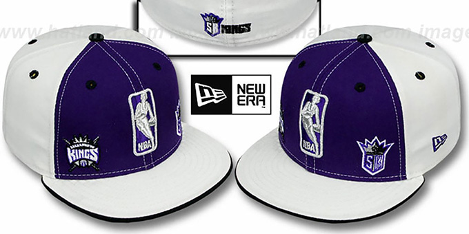 Kings 'TRIPLE THREAT' Purple-White Fitted Hat by New Era