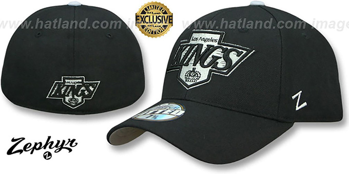 Kings 'VINTAGE SHOOTOUT' Black Fitted Hat by Zephyr