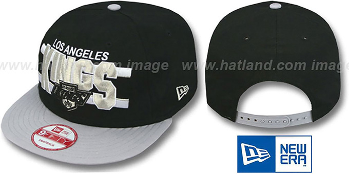 Kings 'WORDSTRIPE SNAPBACK' Black-Grey Hat by New Era