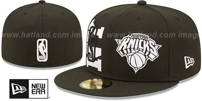 Knicks '2022 NBA DOUBLE WHAMMY DRAFT' Black-White Fitted Hat by New Era