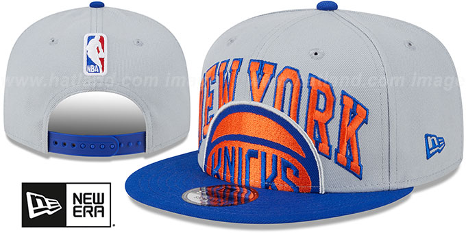 Knicks '2023 TIP OFF SNAPBACK' Grey-Royal Hat by New Era