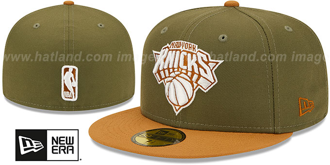 Knicks '2T COLOR PACK' Olive-Tan Fitted Hat by New Era