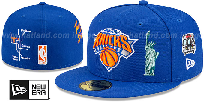 Knicks 'CITY TRANSIT' Royal Fitted Hat by New Era