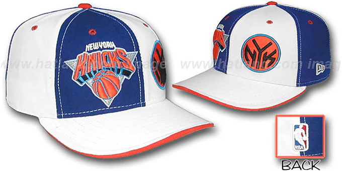 Knicks 'DOUBLE WHAMMY' Royal-White Fitted Hat