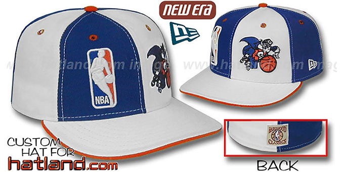 Knicks DW 'LOGOMAN' OLD-SCHOOL Royal-White Fitted Hat