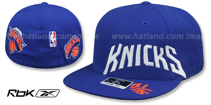 Knicks 'ELEMENTS' Royal Fitted Hat by Reebok