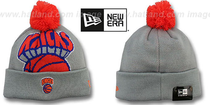 Knicks 'HWC-BIGGIE' Grey Knit Beanie Hat by New Era