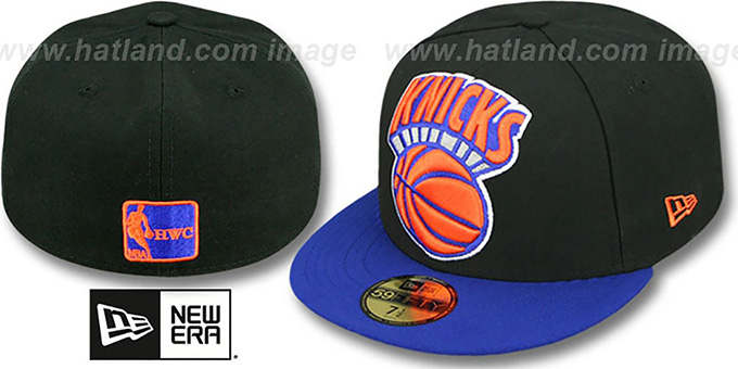 Knicks 'MIGHTY-XL' Black-Royal Fitted Hat by New Era