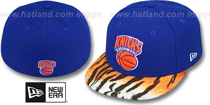 Knicks 'REAL TIGER VIZA-PRINT' Royal Fitted Hat by New Era