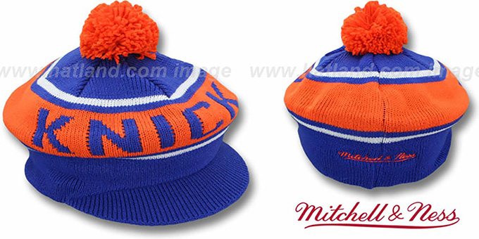 Knicks 'RERUN KNIT BEANIE' by Mitchell and Ness