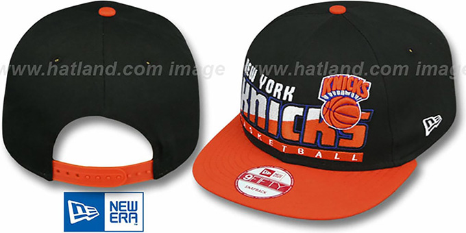 Knicks 'SLICE-N-DICE SNAPBACK' Black-Orange Hat by New Era