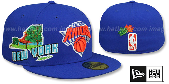 Knicks 'STATEVIEW' Royal Fitted Hat by New Era