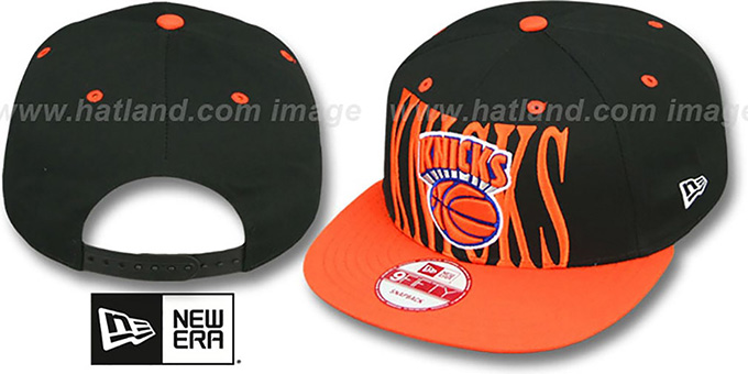 Knicks 'STEP-ABOVE SNAPBACK' Black-Orange Hat by New Era