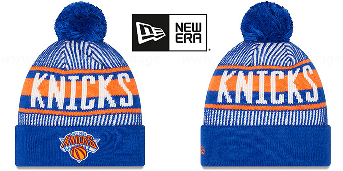 Knicks 'STRIPED' Knit Beanie Hat by New Era