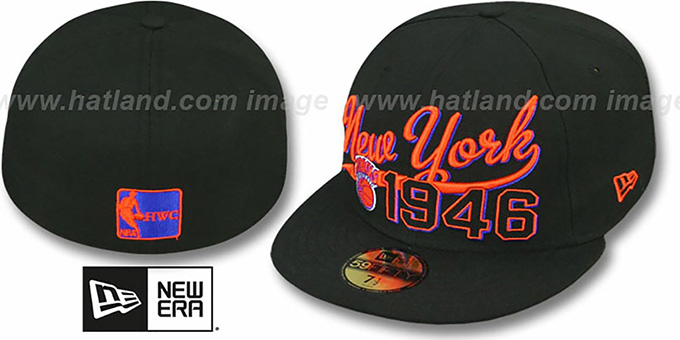 Knicks 'THE BEGINNING' Black Fitted Hat by New Era