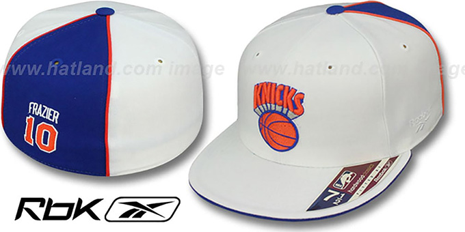 Knicks 'WALT FRAZIER SWINGMAN' White-Royal Fitted Hat by Reebok