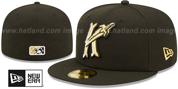 Knights 'MILB ONFIELD ALT 1' Black Fitted Hat by New Era