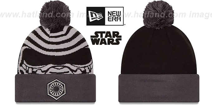 Kylo Ren 'GALLACTIC BIGGIE' Black-Grey Knit Beanie Hat by New Era