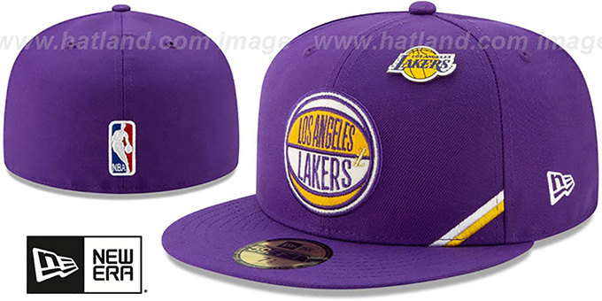 Lakers '2019 NBA DRAFT' Purple Fitted Hat by New Era