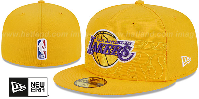 Lakers 2023 'NBA DRAFT' Gold Fitted Hat by New Era