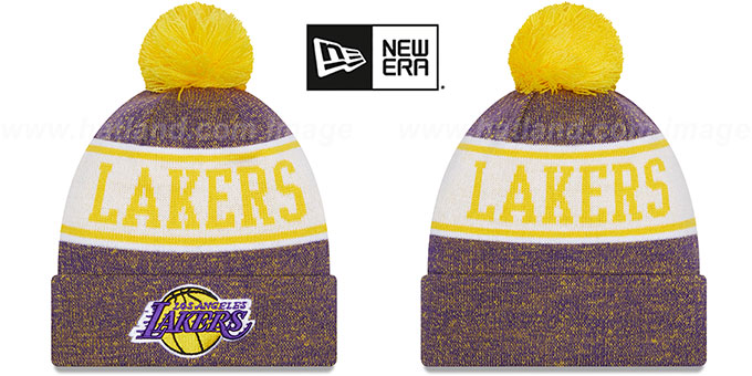 Lakers 'BANNER' Knit Beanie Hat by New Era