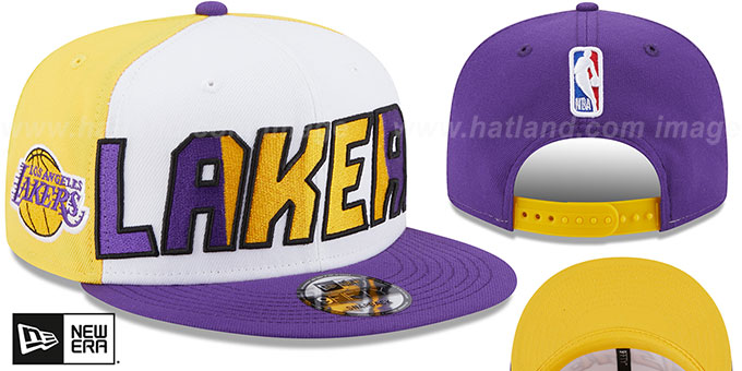 Lakers 'COLOR BLOCK BACK HALF SNAPBACK' Hat by New Era