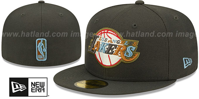 Lakers 'COLOR PACK MULTI' Charcoal Fitted Hat by New Era