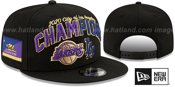 Lakers-Dodgers '2020 CO-CHAMPS SNAPBACK' Black Hat by New Era