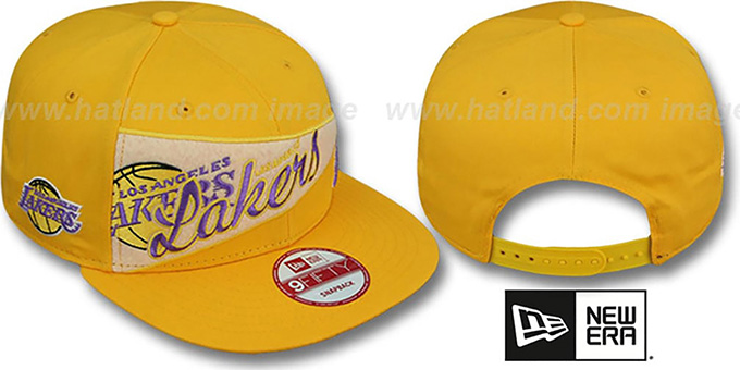 Lakers 'PENNANT SNAPBACK' Gold Hat by New Era