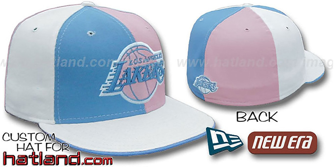 Lakers 'PINWHEEL' Columbia-Pink-White Fitted Hat by New Era