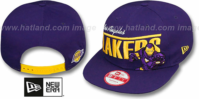 Lakers 'TEAM-HERO SNAPBACK' Purple Hat by New Era