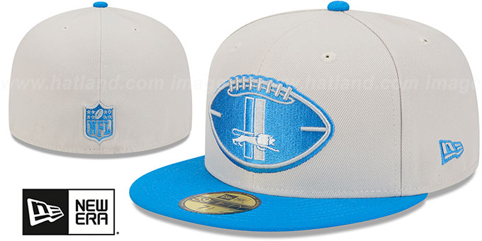 Lions '2024 HISTORIC SIDELINE' Stone-Blue Fitted Hat by New Era