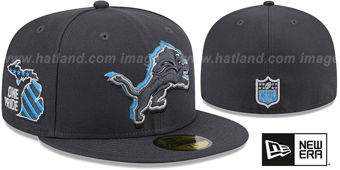 Lions 2024 'ONSTAGE NFL DRAFT' Grey Fitted Hat by New Era